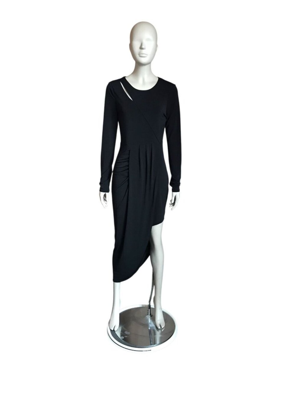 Express Black Long Sleeves High Low Dress
